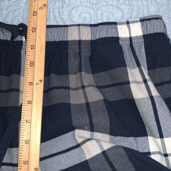 Nautica Womens Plaid Sleep Pants Size L Navy & Gray Polyester - Picture 9 of 9